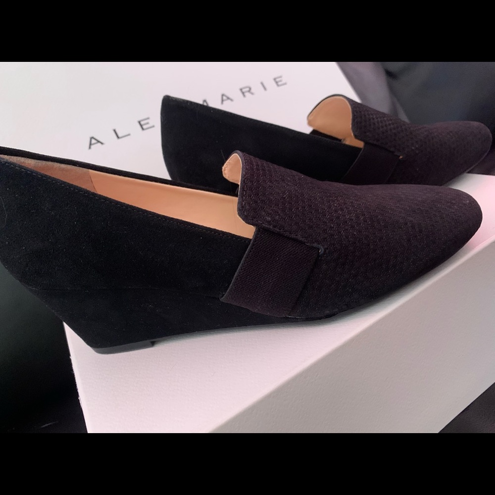 Alex Marie Elastic Wedge Loafers